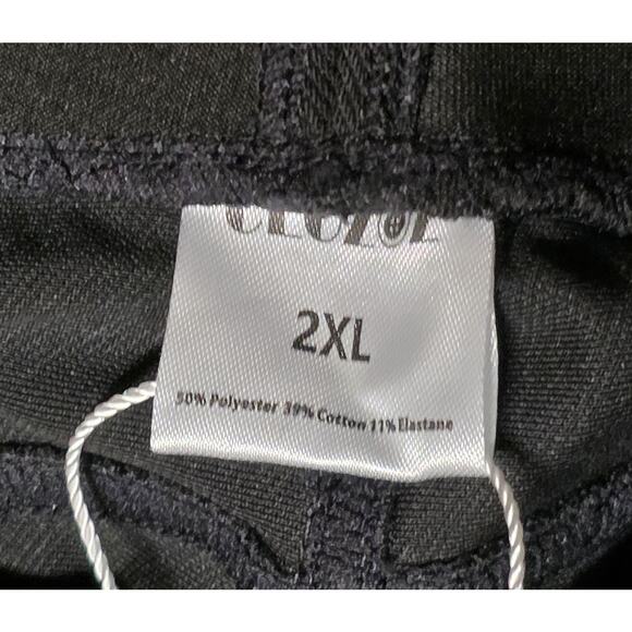 Clozoz Black Bootcut Yoga Pants 2XL NWT Flare Work Dress Stretch Pockets XXL - Picture 3 of 5